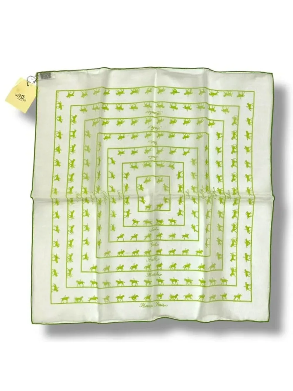 Hermes Scarf Silk Saut Galop Canter Rack